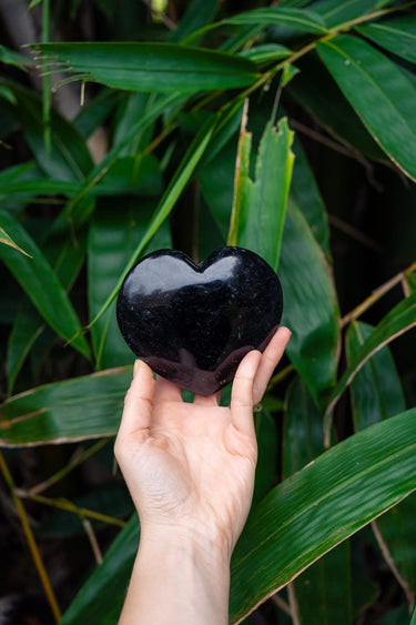 Black Tourmaline Polished Heart